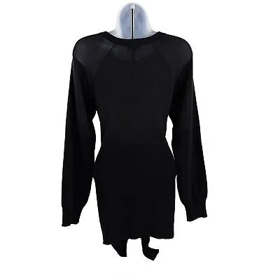 Chanel - 2016 Fall/Winter 2 16K Cashmere Silk Tie Waist Pullover Sweater Size 8