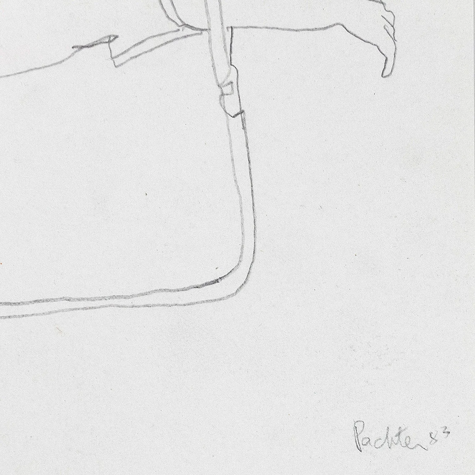 CHARLES PACHTER "CHAISE CHILL" DRAWING, 1983