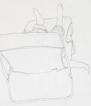 CHARLES PACHTER "CHAISE CHILL" DRAWING, 1983