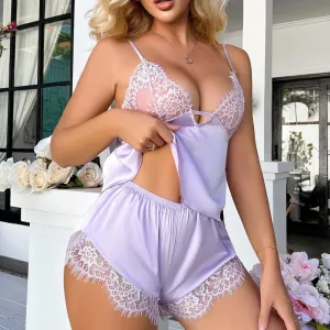 Charlotta Silk Pajamas Set - Lilac