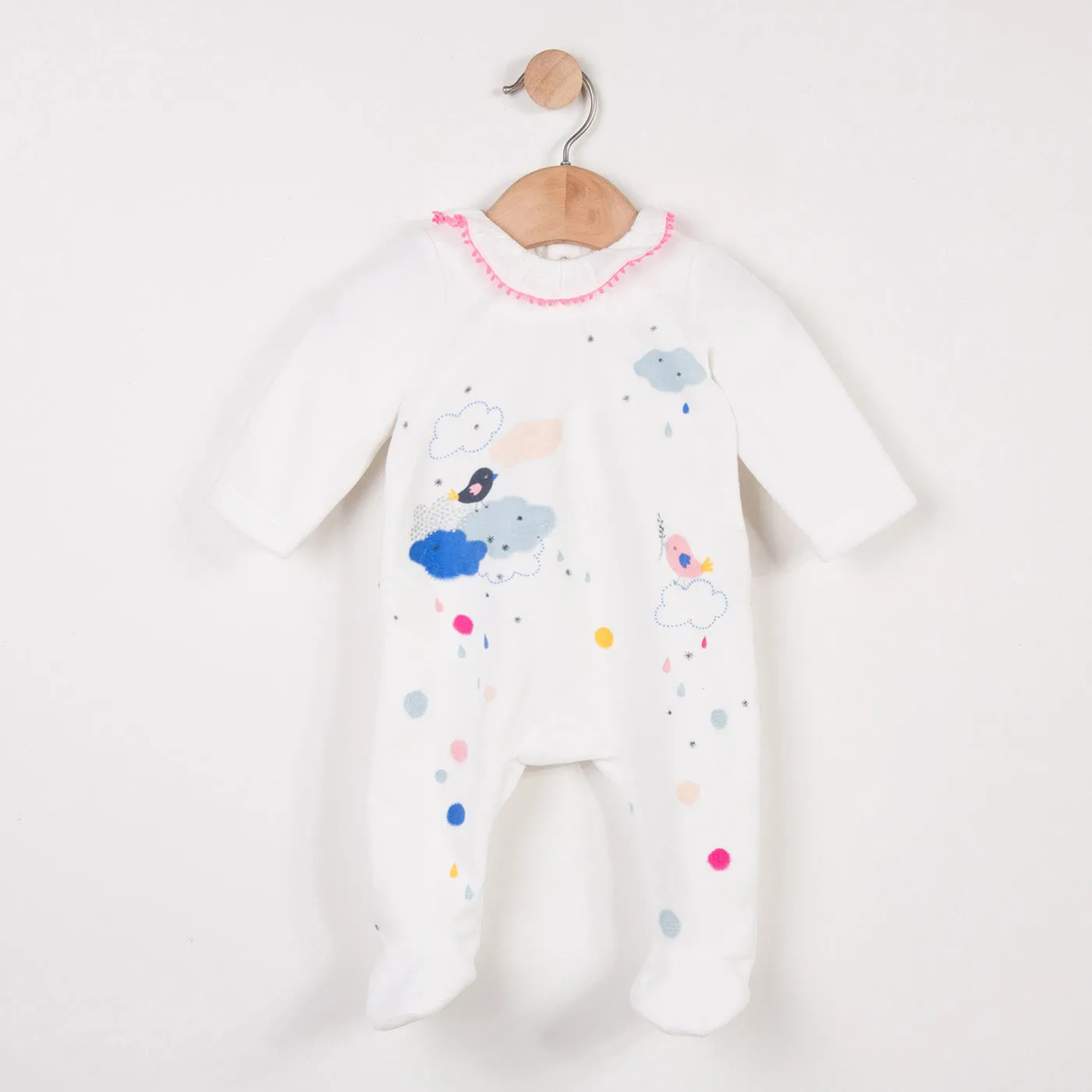 Charming Printed Velvet Pajamas