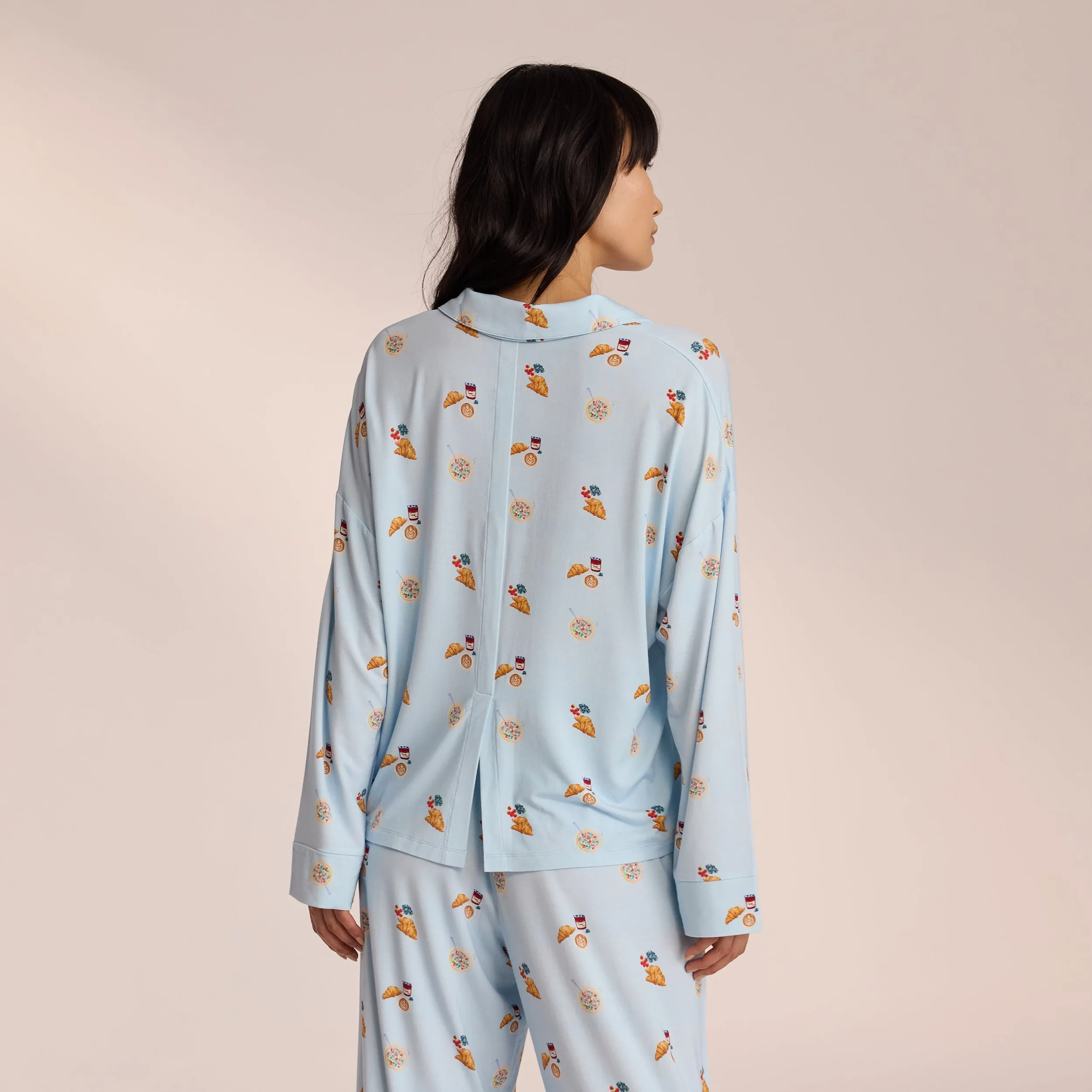 Chemise de Pyjama en Modal - Bleu