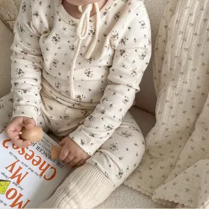 Children's Clothing Set, 2-Piece Long-Sleeved Cotton Pajamas Top   Pants, Sleepwear