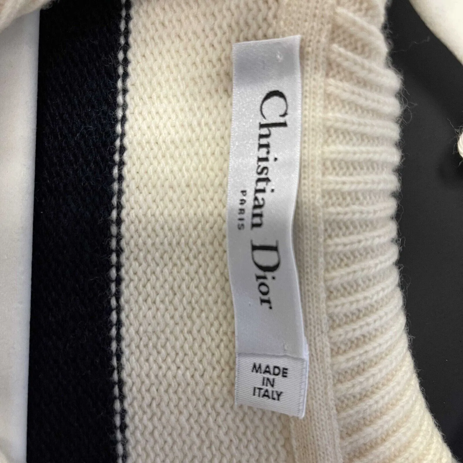 Christian Dior Marinière motif RARE Sailor Sleeveless Sweater Navy Top 34 US 2