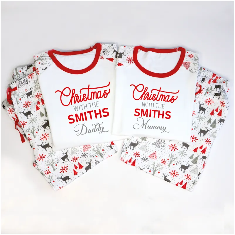 Christmas With Surname Matching Family Pyjamas