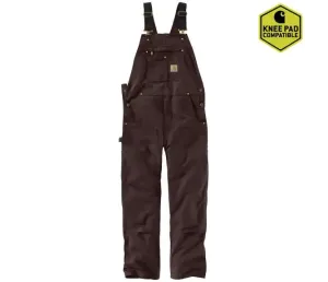 CL102776DKBRN-48-32 Overalls Duck Bib Relaxed Fit Dark Brown