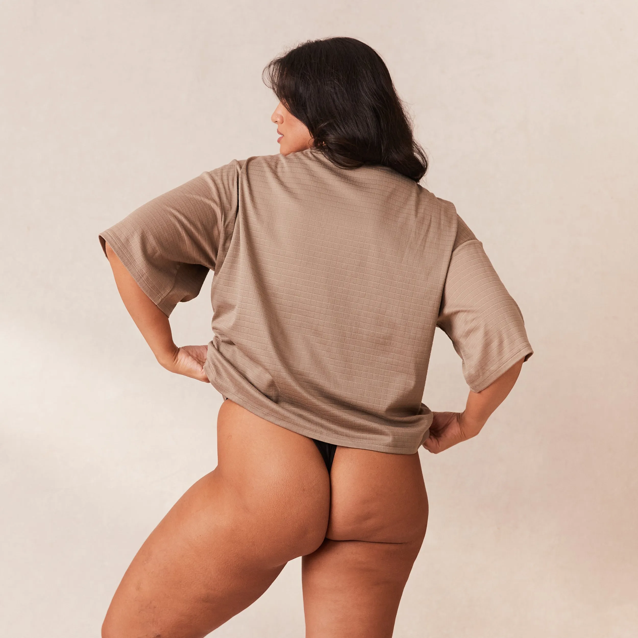 Classic Fleece Oversize Haut de Pyjama - Nude