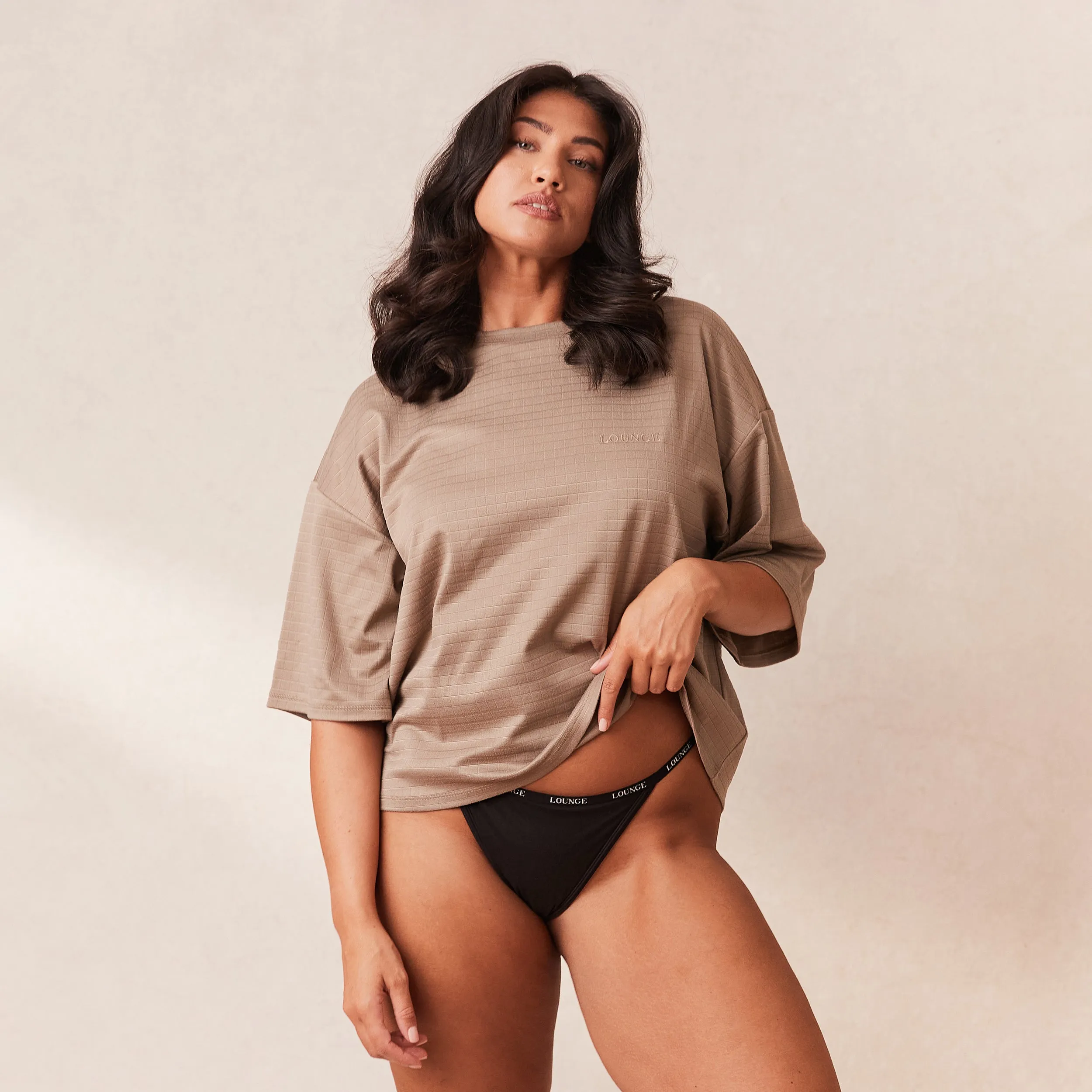 Classic Fleece Oversize Haut de Pyjama - Nude