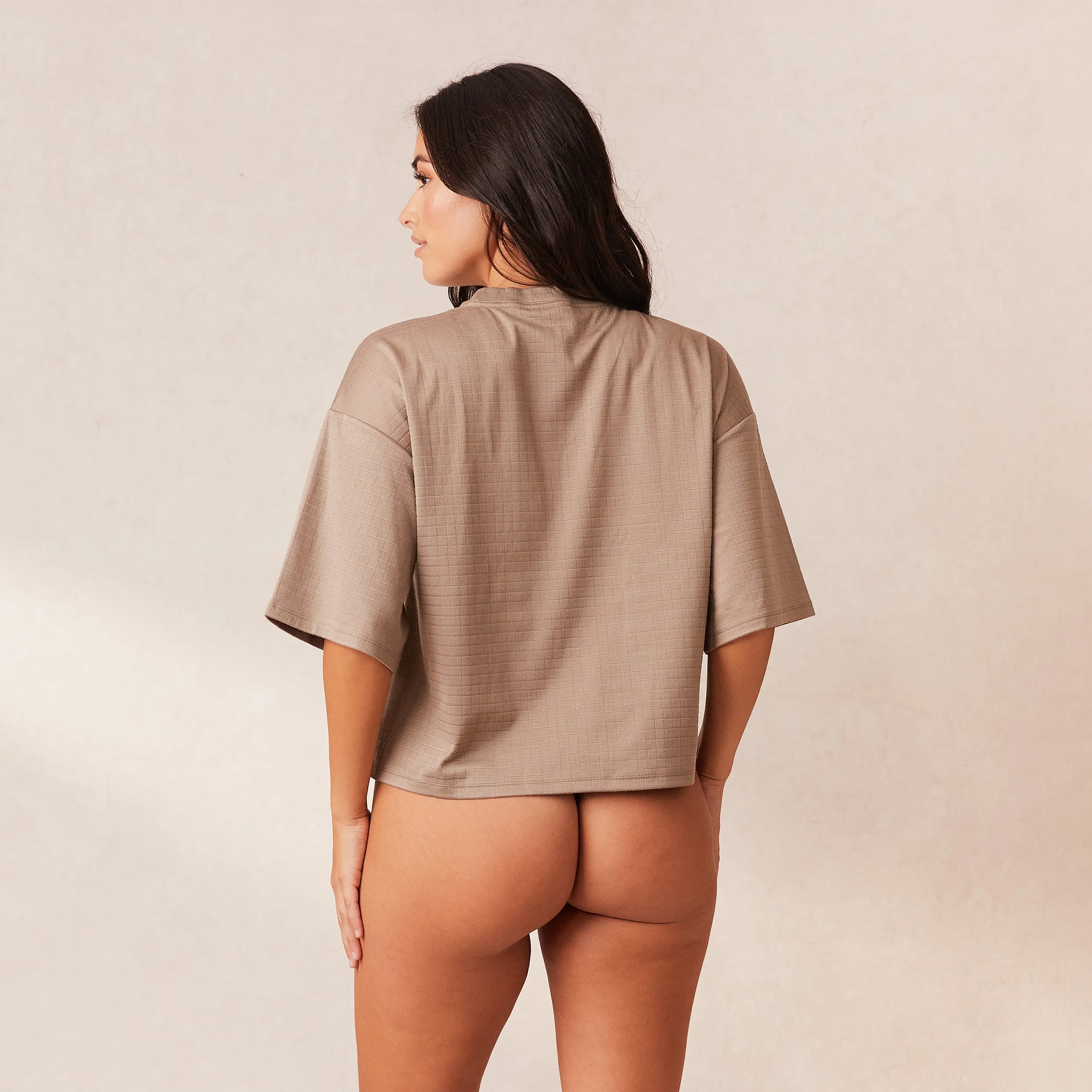 Classic Fleece Oversize Haut de Pyjama - Nude