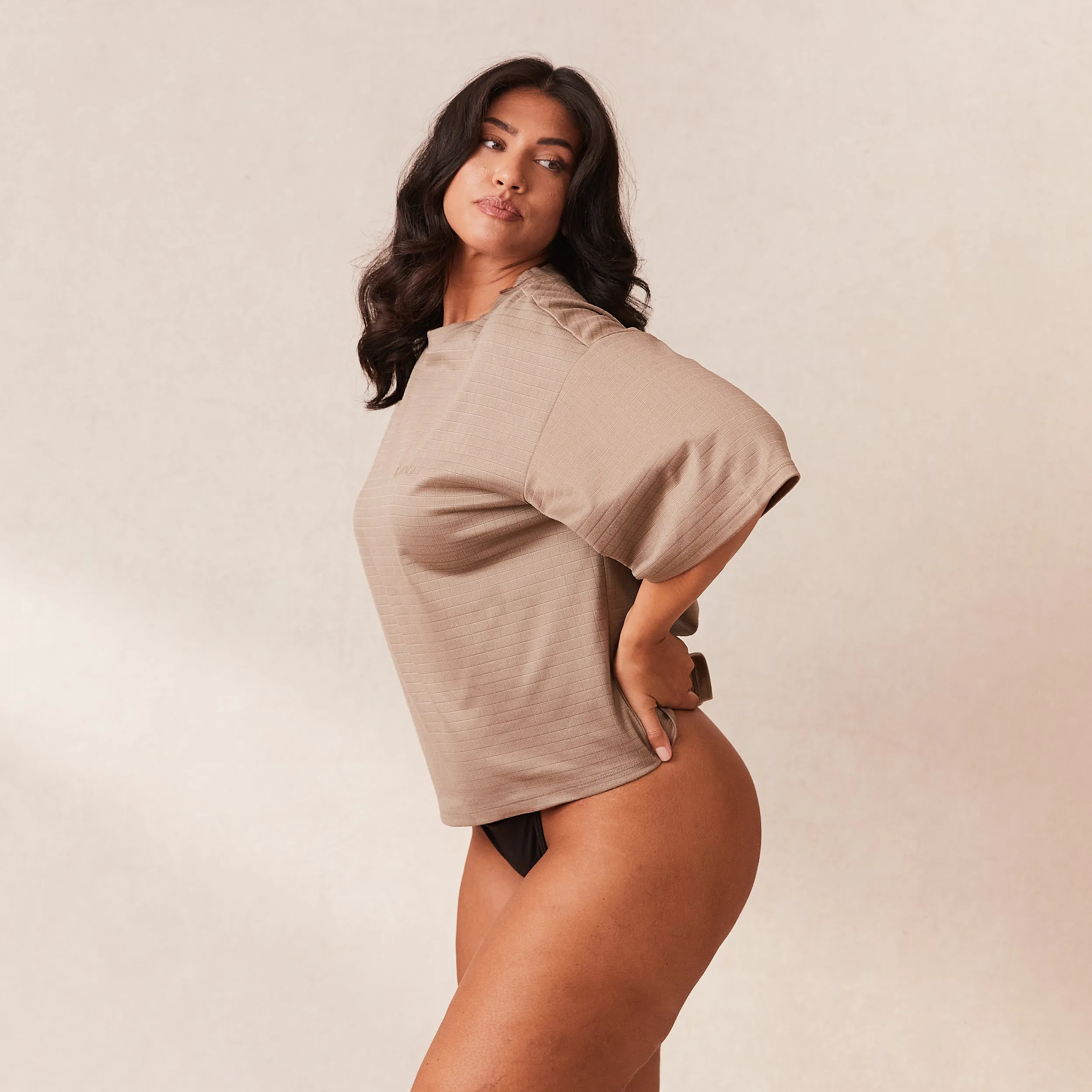 Classic Fleece Oversize Haut de Pyjama - Nude
