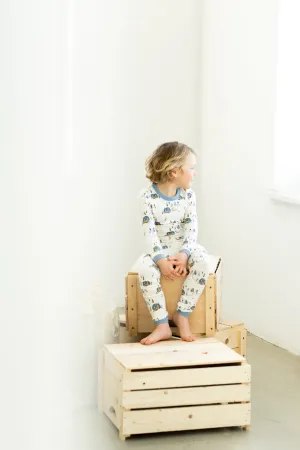 Coccoli Steel Blue Camping Cotton Modal PJs