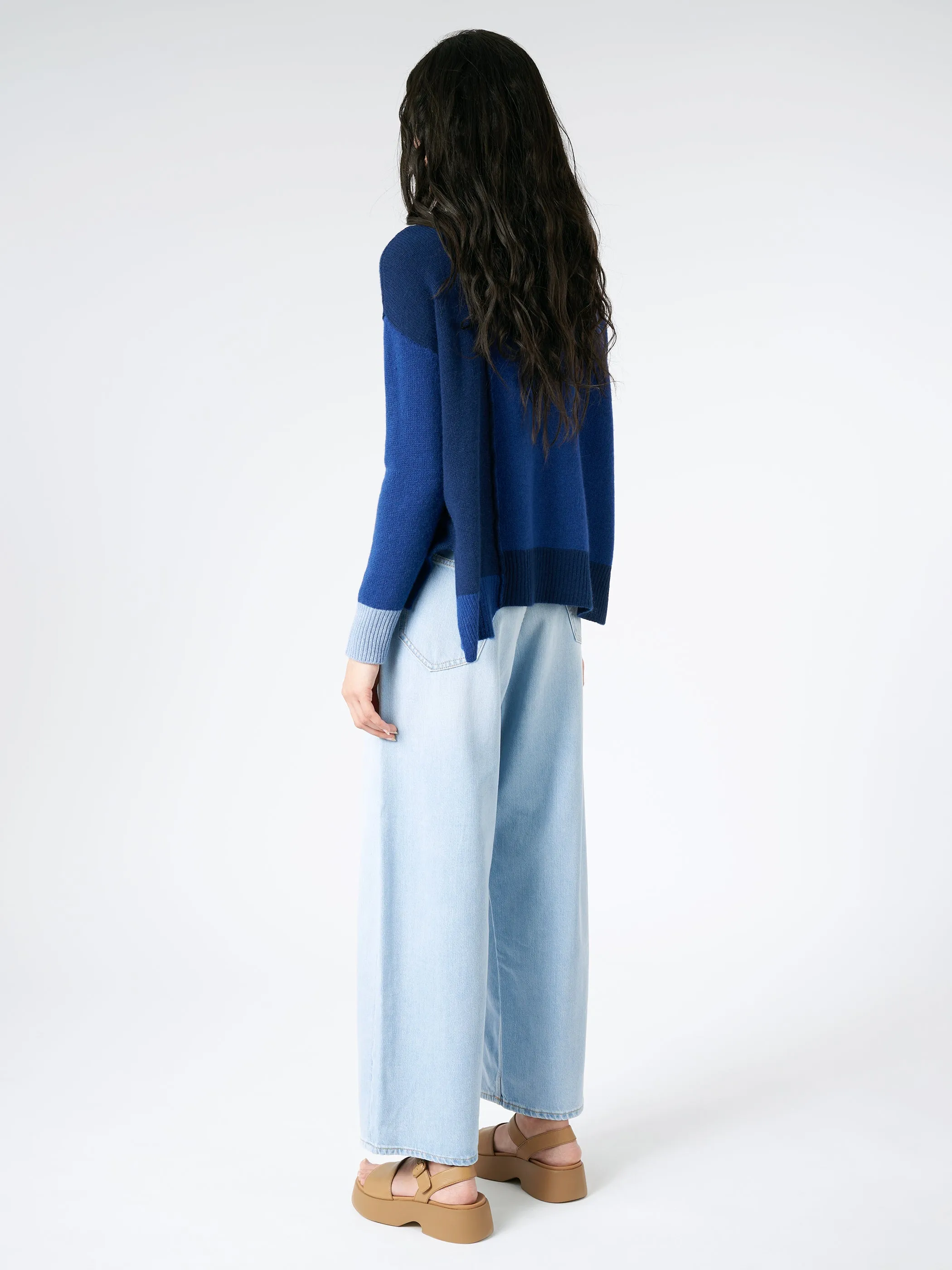 Colour-Block Cashmere Cardigan