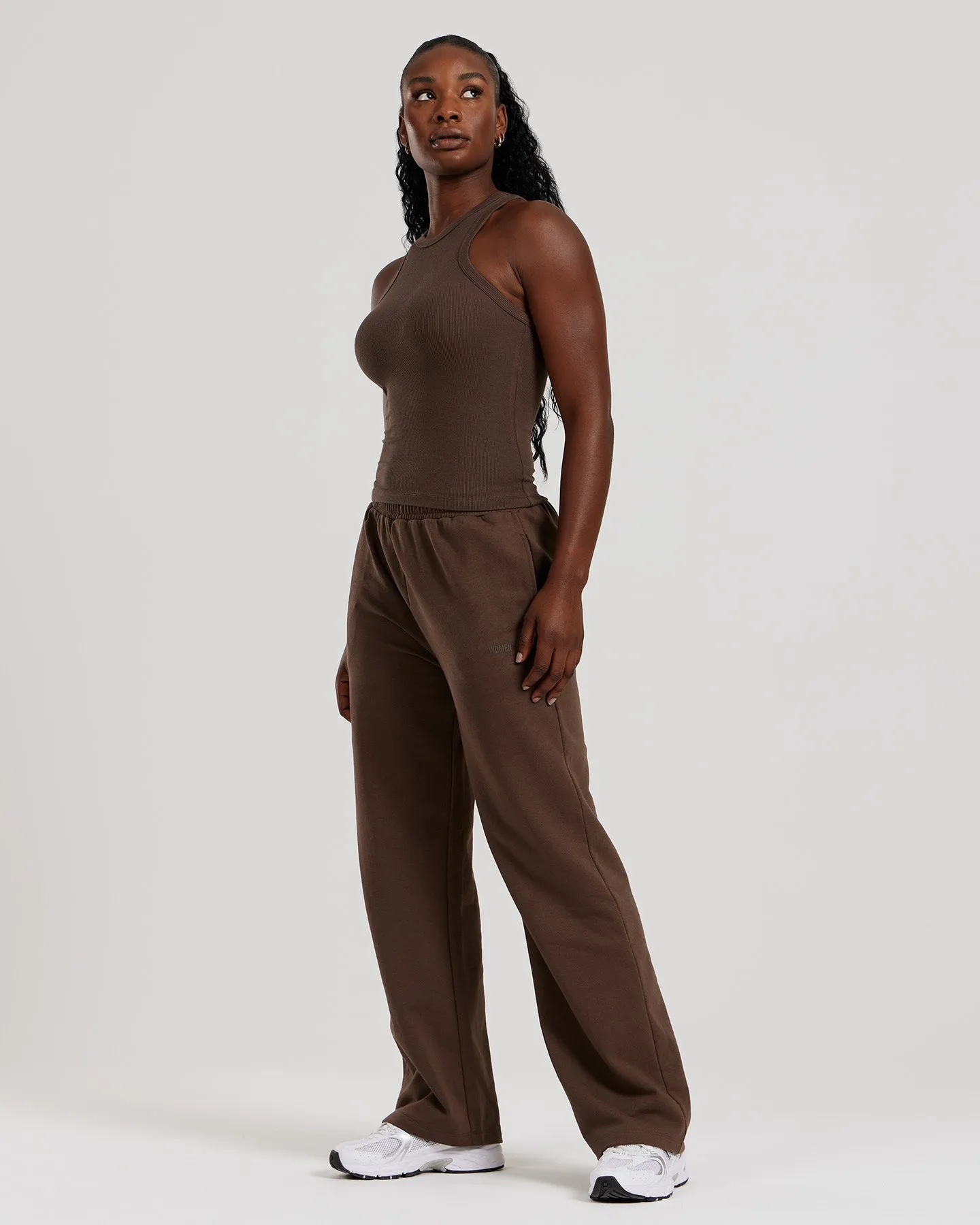 Comfort Ribbed Midi Tank | Cocoa
