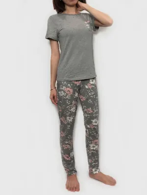 Cotton Floral Print Pajama Lounge Set