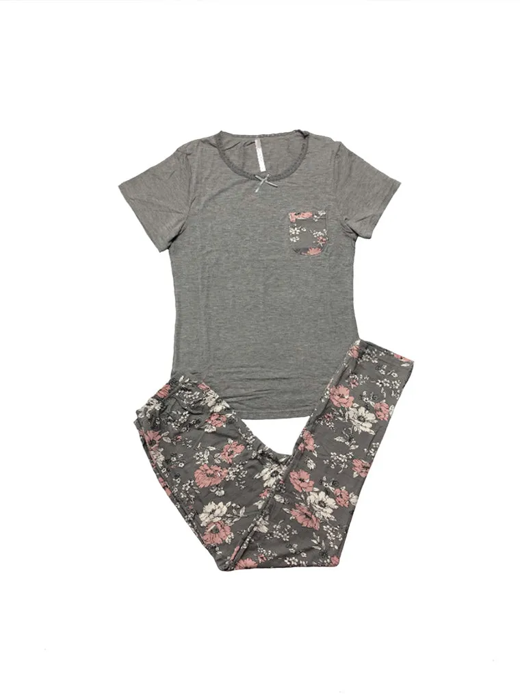 Cotton Floral Print Pajama Lounge Set