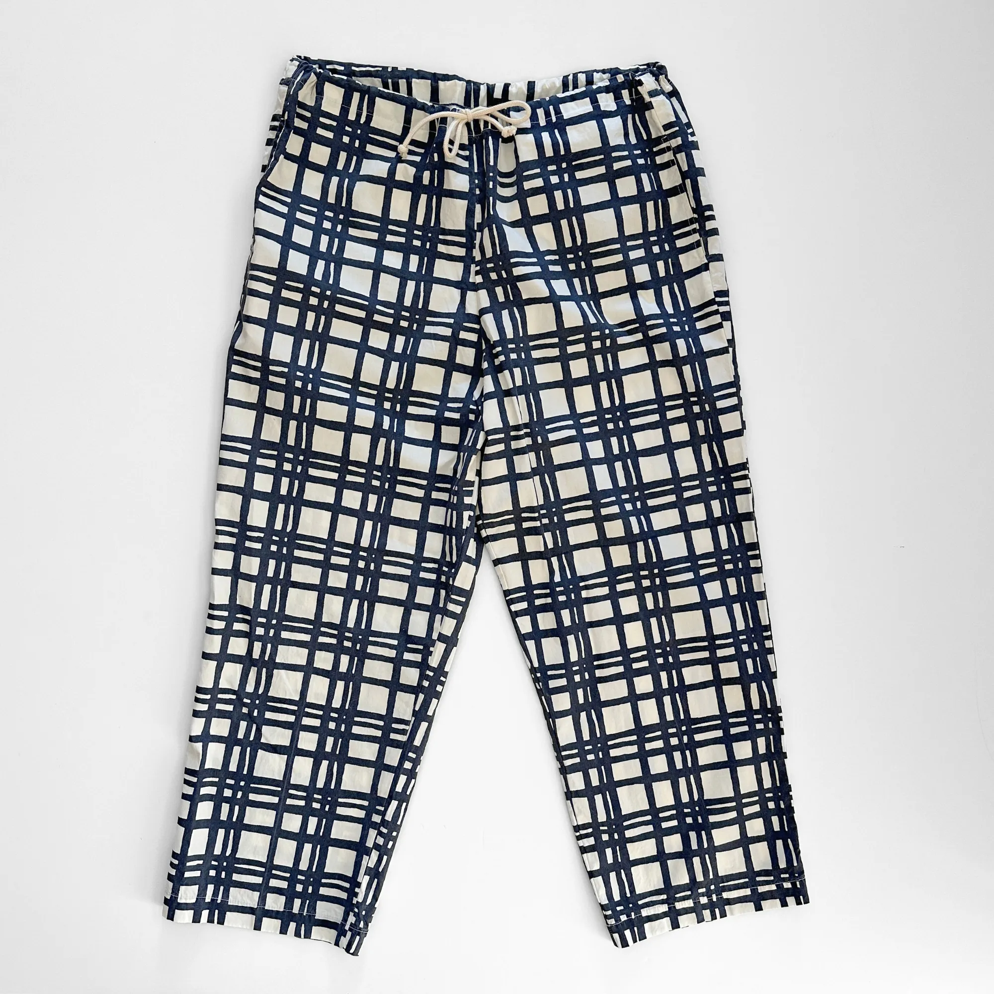 Cotton Poplin Pants - Darby - Midnight - Natural