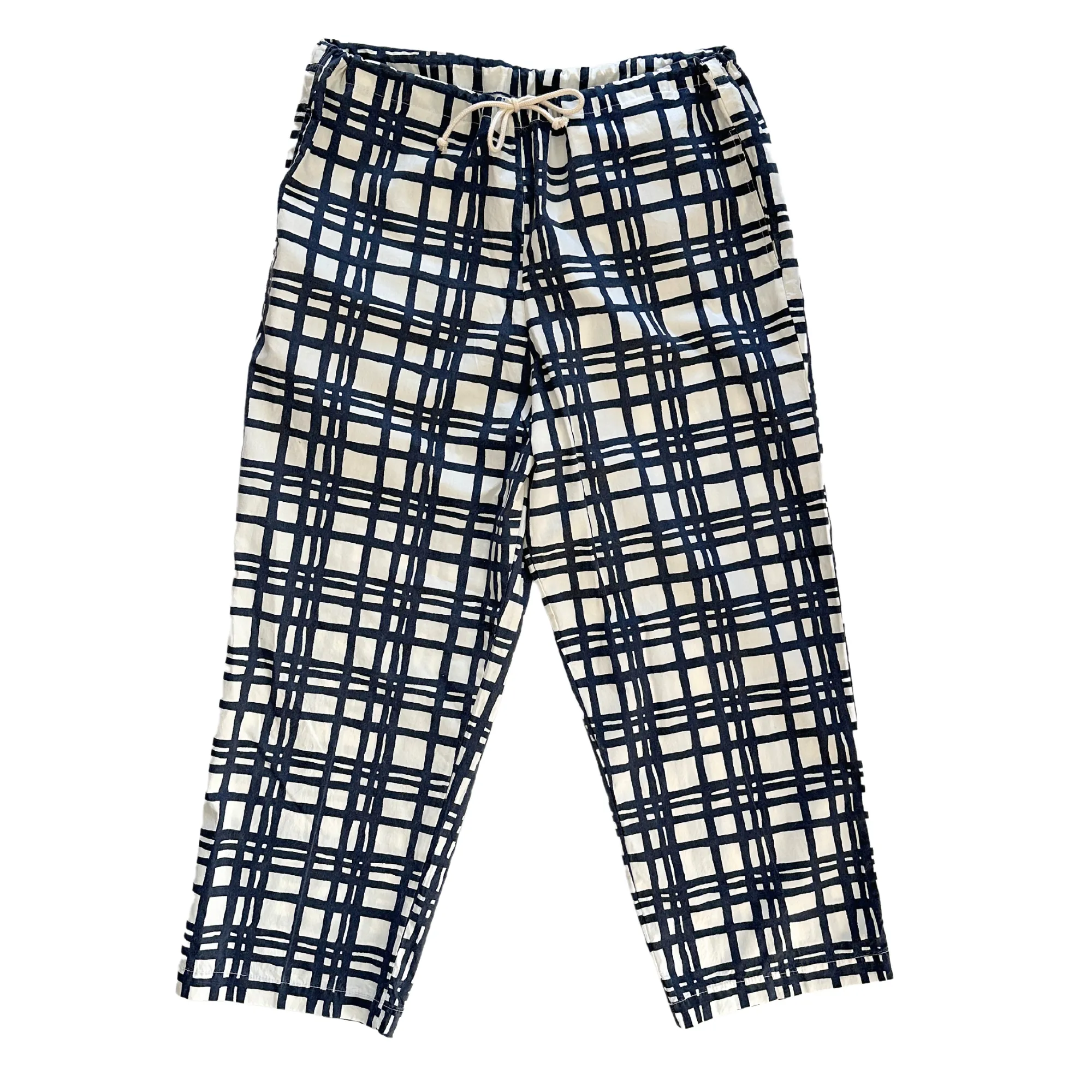 Cotton Poplin Pants - Darby - Midnight - Natural