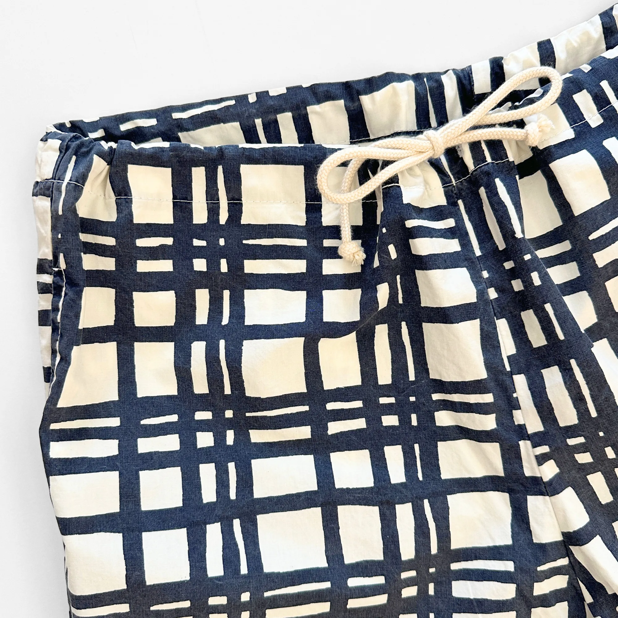 Cotton Poplin Pants - Darby - Midnight - Natural