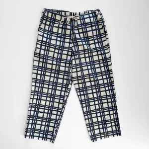 Cotton Poplin Pants - Darby - Midnight - Natural