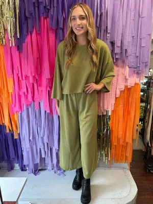 Cropped Lounge Set: Kiwi