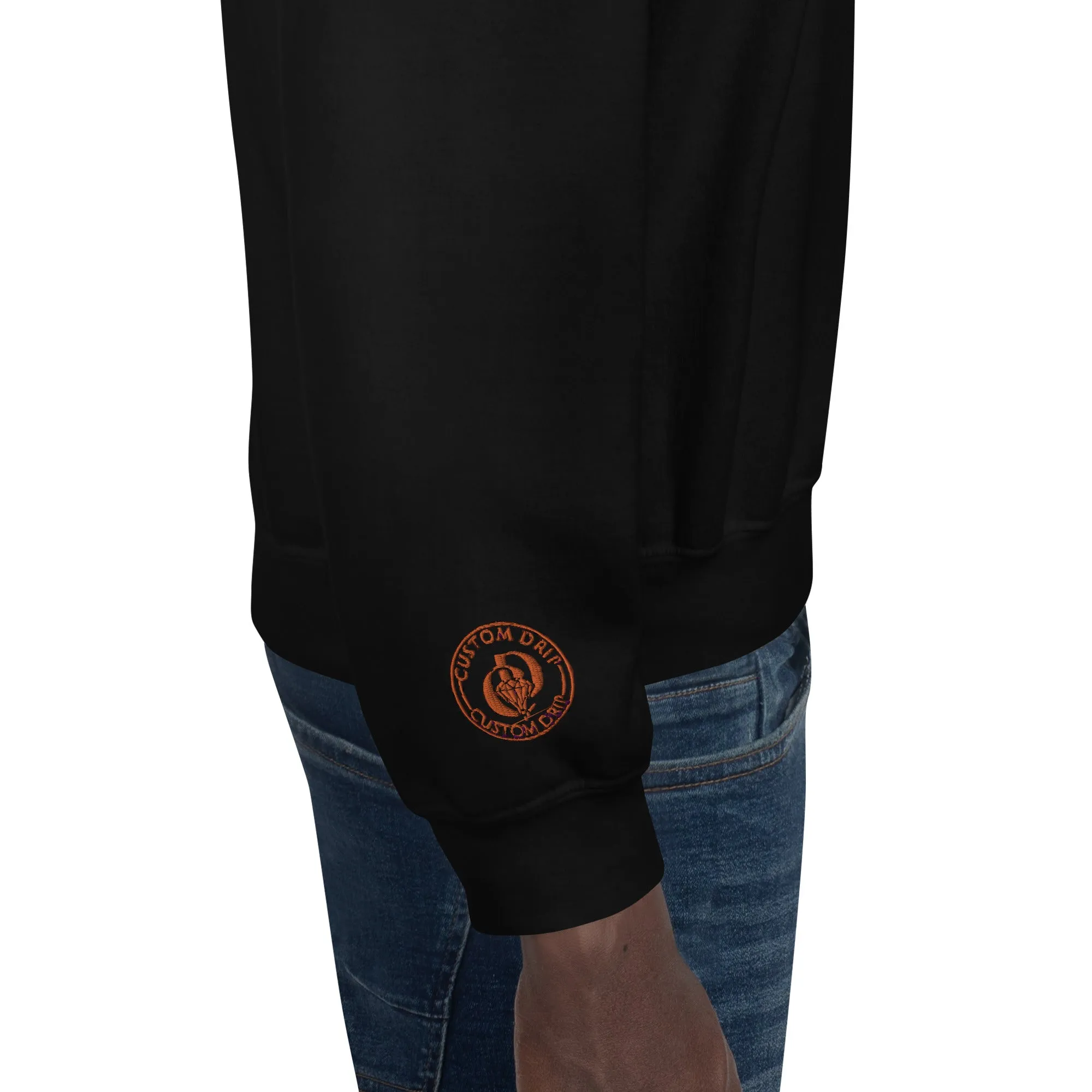 Custom Drips Orange & Black Logo Unisex Sweatshirt