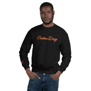 Custom Drips Orange & Black Logo Unisex Sweatshirt