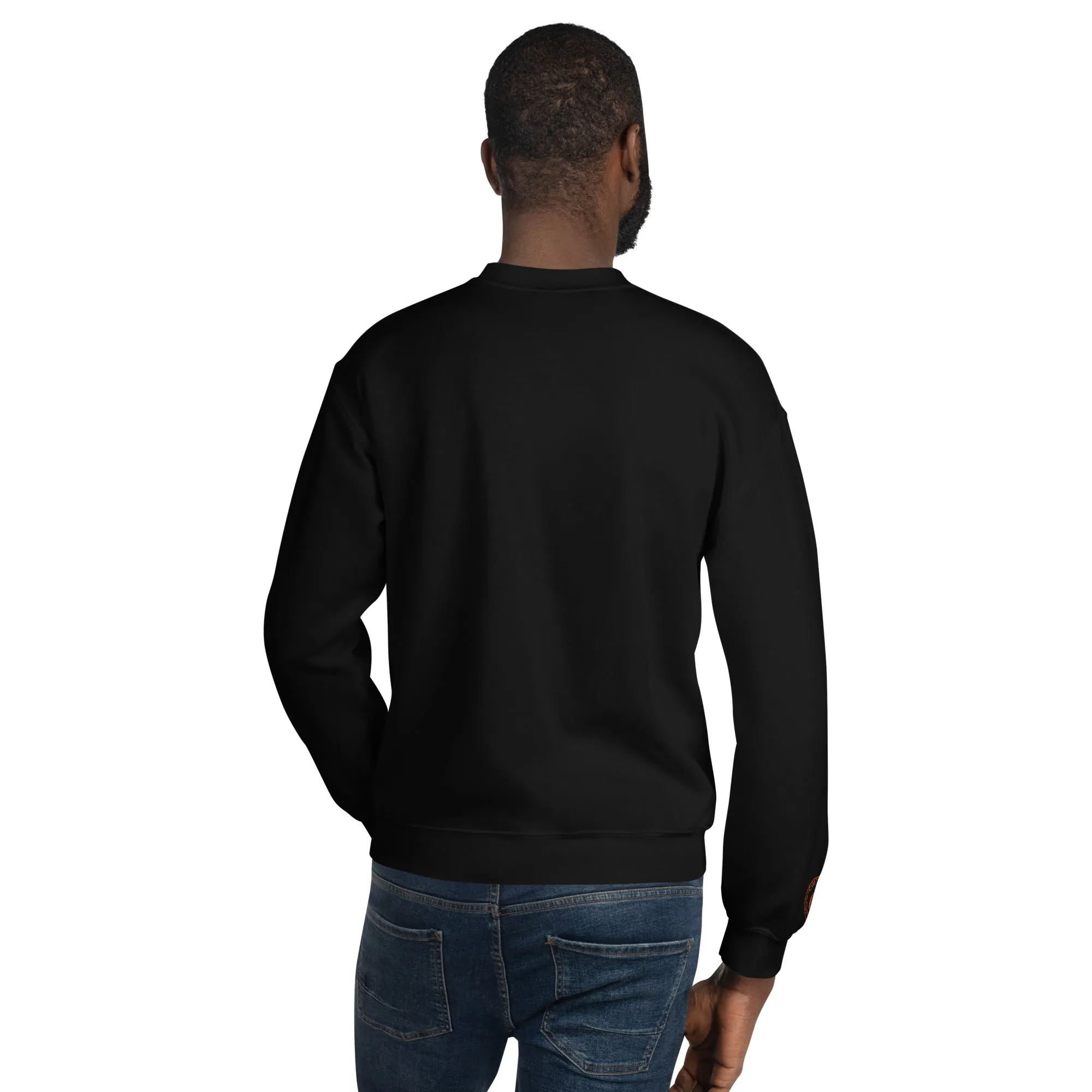 Custom Drips Orange & Black Logo Unisex Sweatshirt
