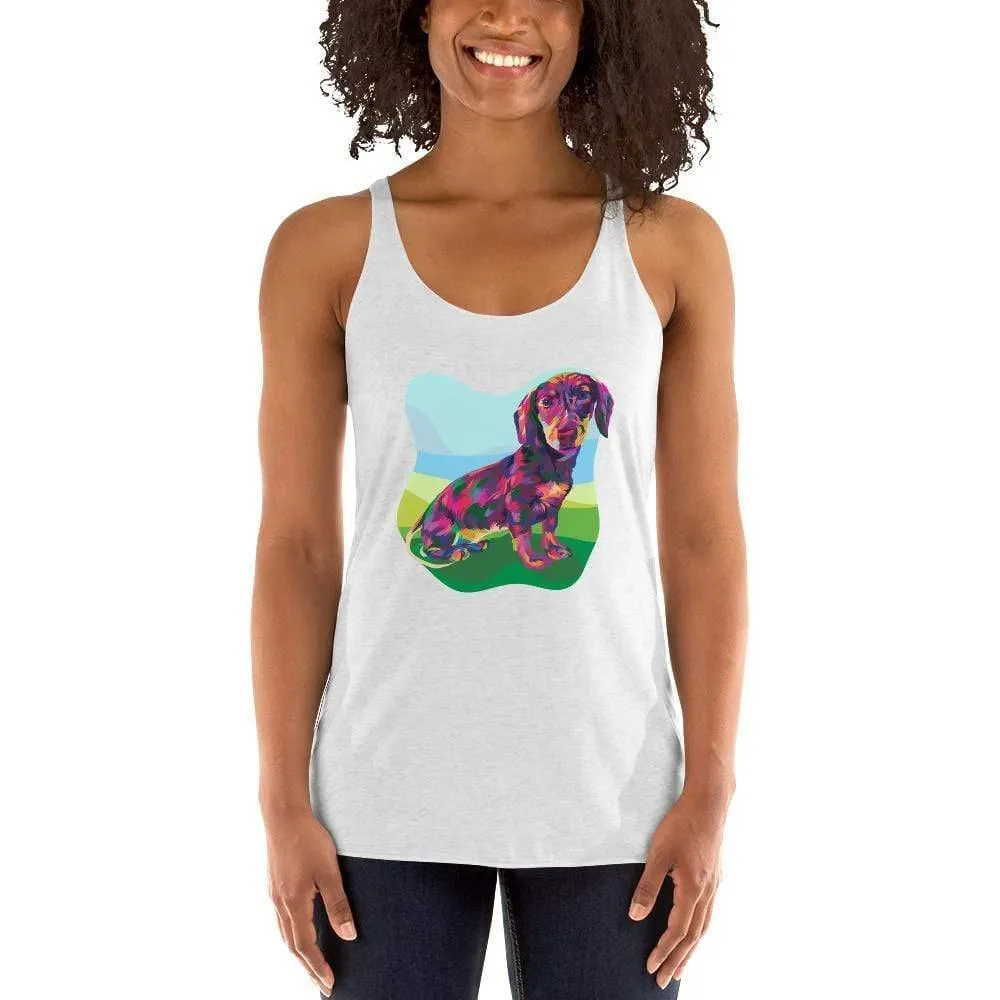Dachshund Dog Racerback Tank Top