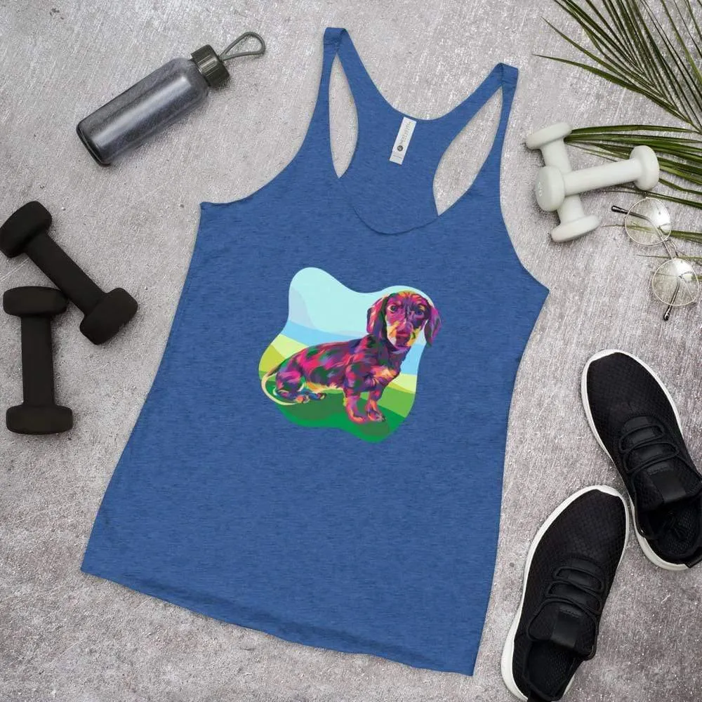 Dachshund Dog Racerback Tank Top