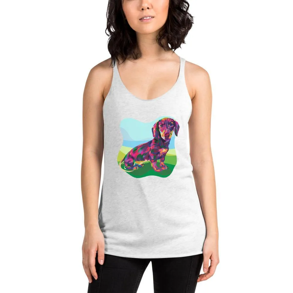 Dachshund Dog Racerback Tank Top