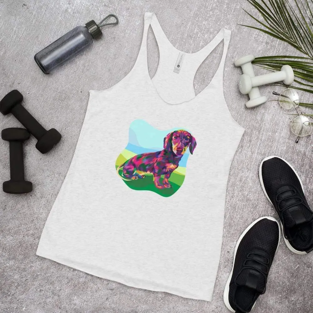 Dachshund Dog Racerback Tank Top