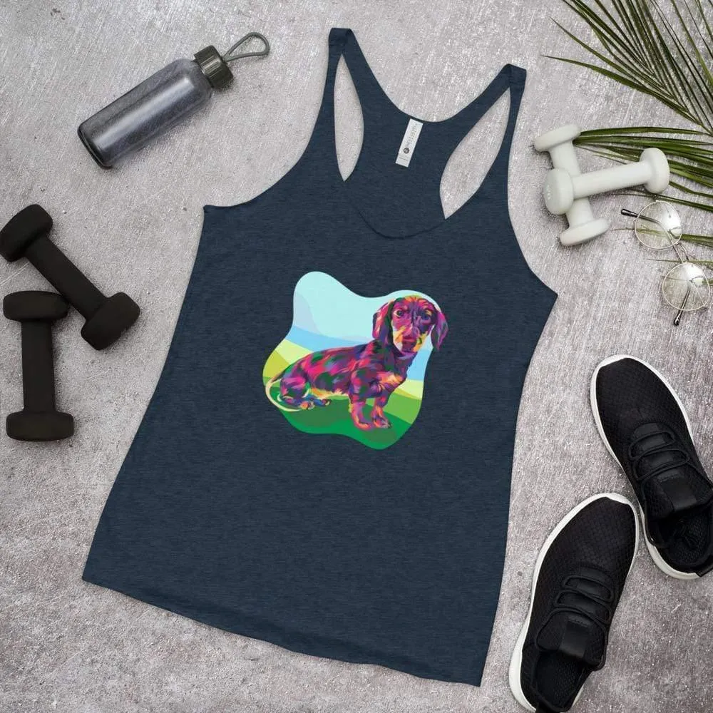 Dachshund Dog Racerback Tank Top