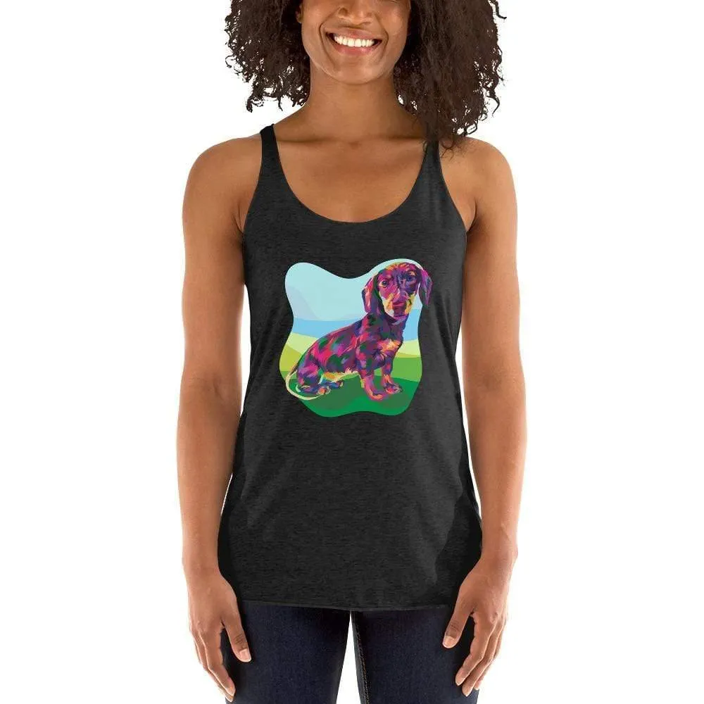 Dachshund Dog Racerback Tank Top