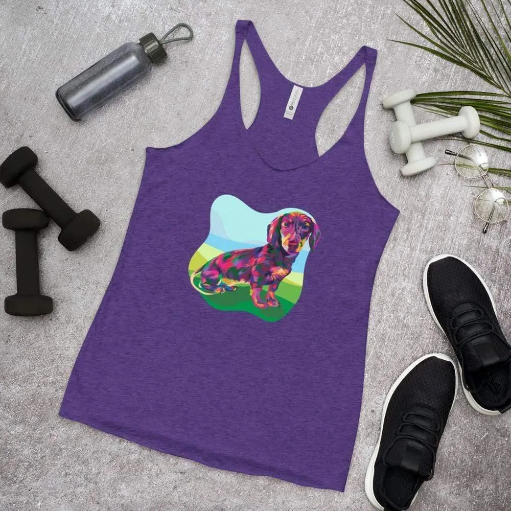 Dachshund Dog Racerback Tank Top