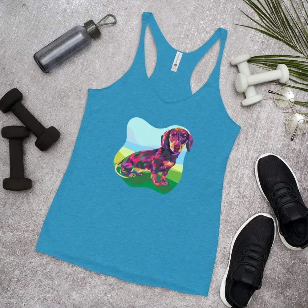 Dachshund Dog Racerback Tank Top