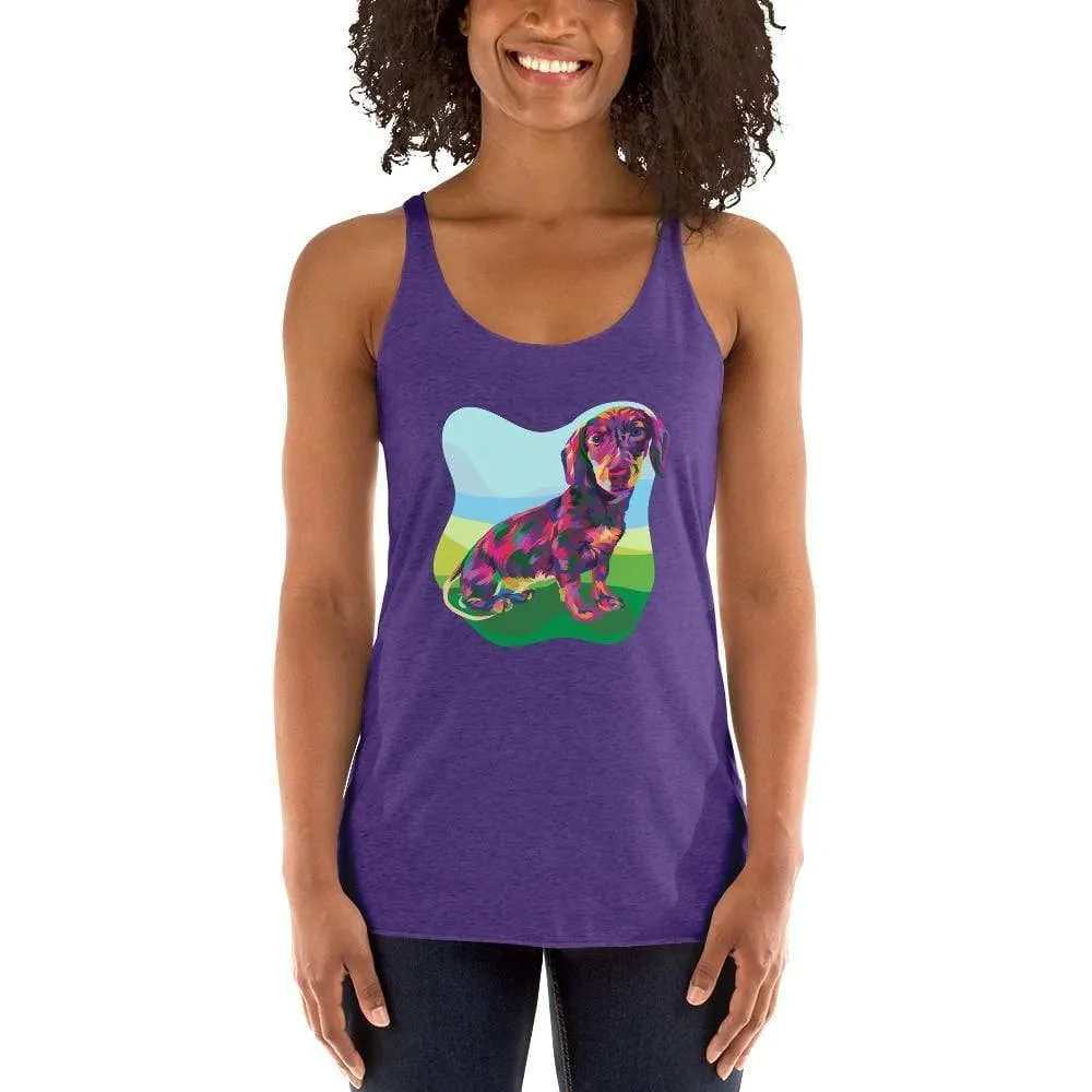 Dachshund Dog Racerback Tank Top
