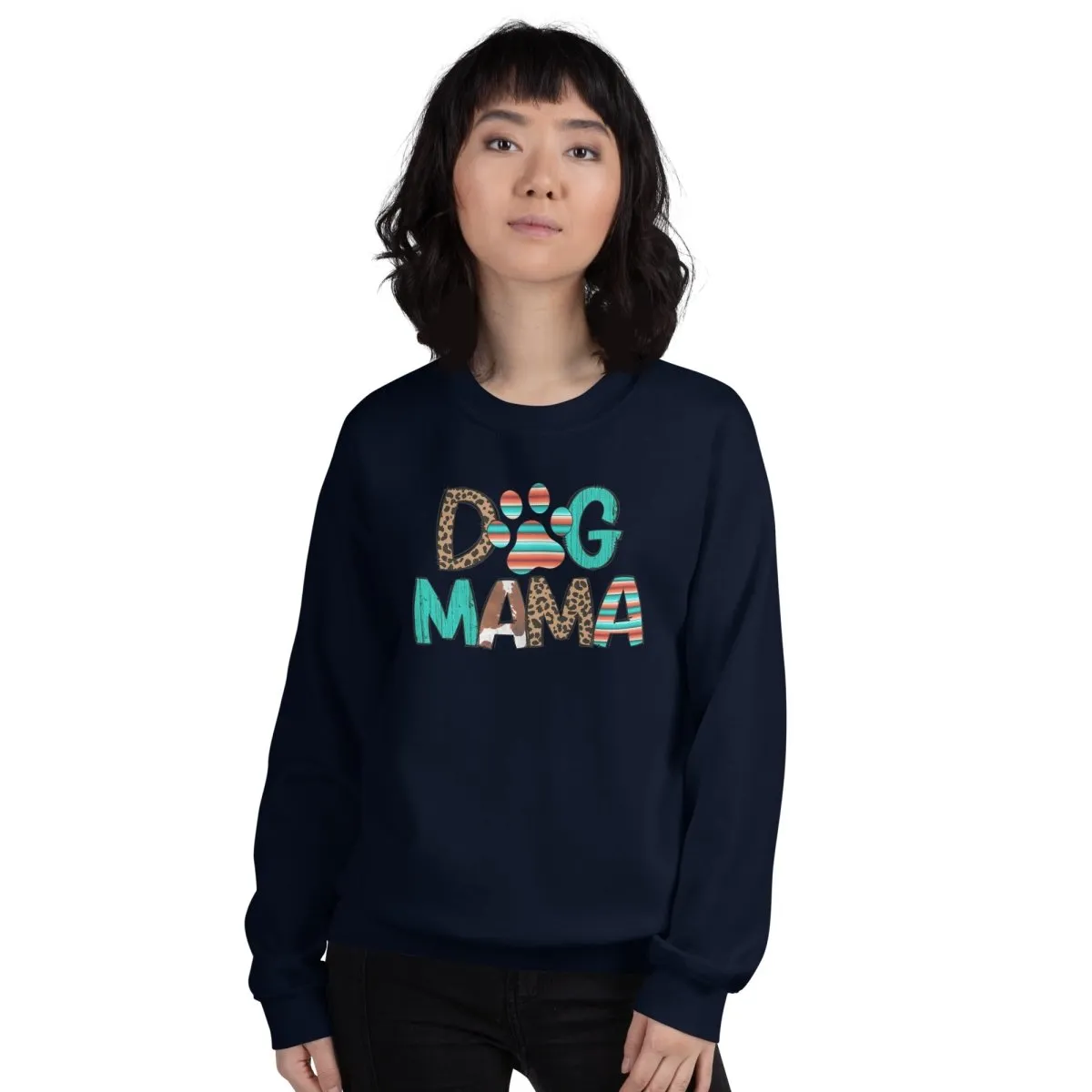 Dog Mama Leopard Print Sweatshirt