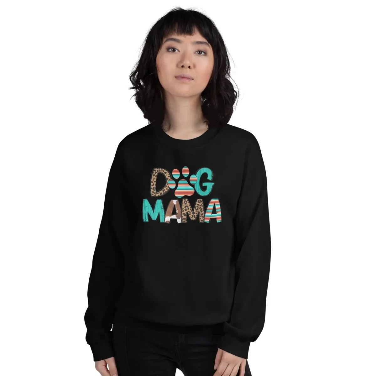 Dog Mama Leopard Print Sweatshirt