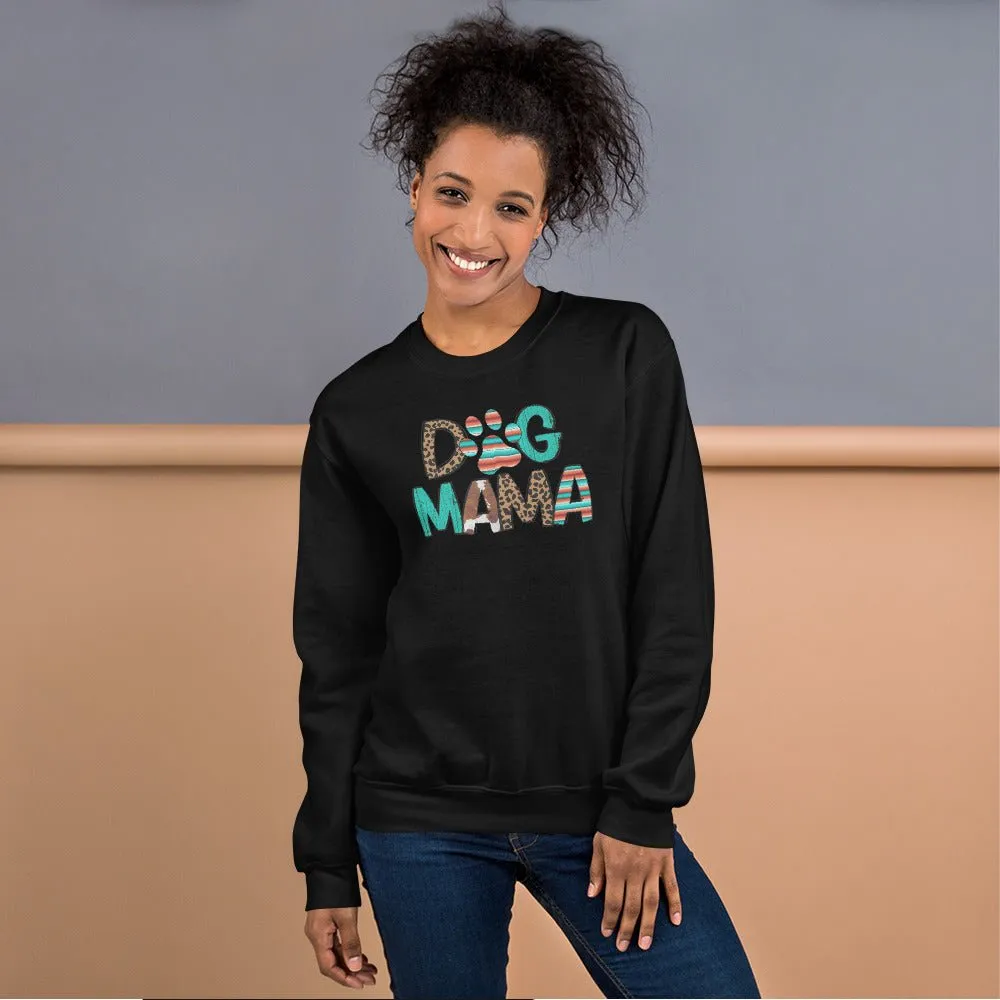 Dog Mama Leopard Print Sweatshirt