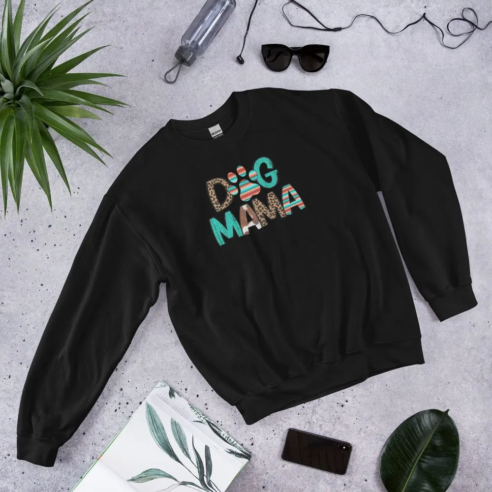 Dog Mama Leopard Print Sweatshirt