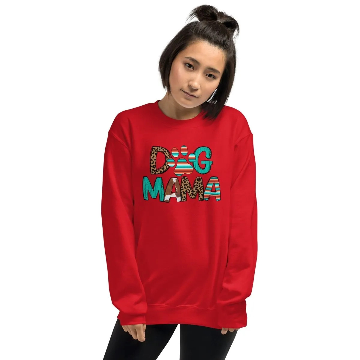 Dog Mama Leopard Print Sweatshirt