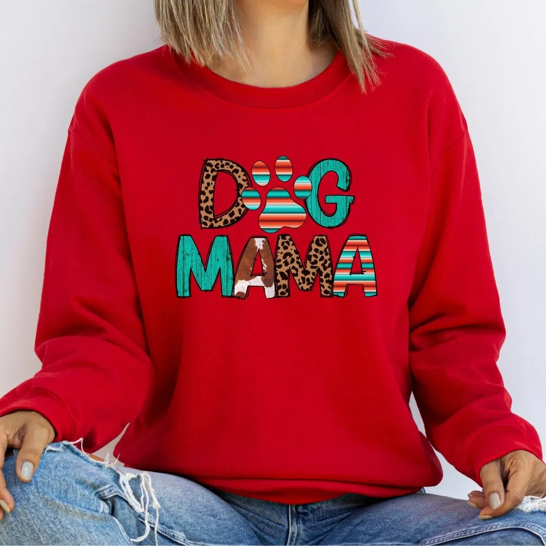 Dog Mama Leopard Print Sweatshirt