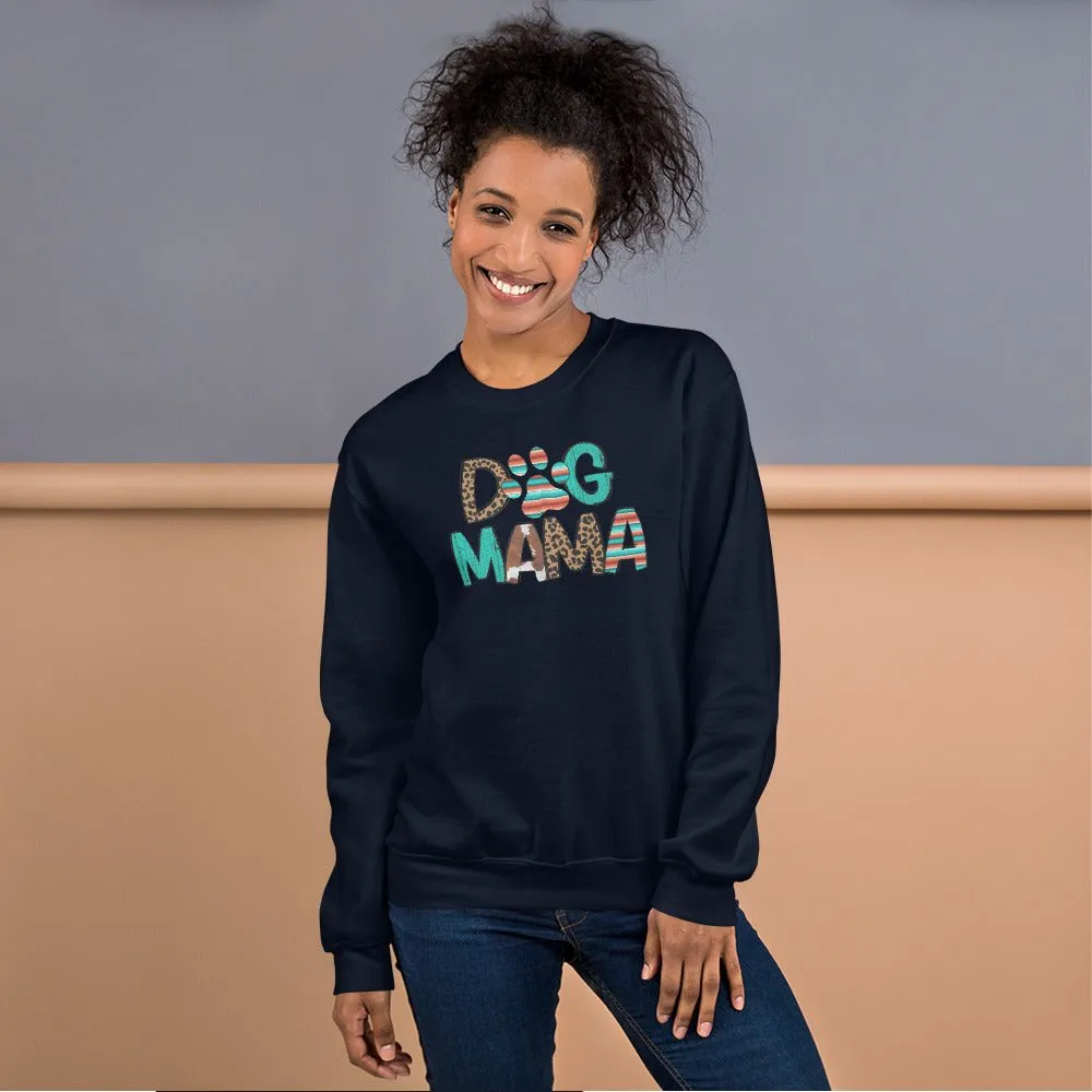 Dog Mama Leopard Print Sweatshirt