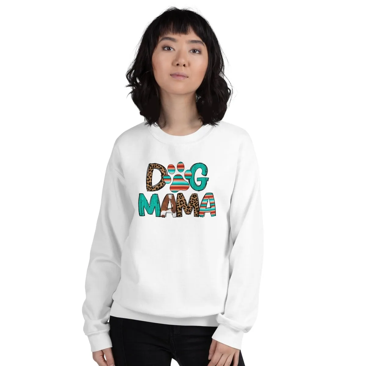 Dog Mama Leopard Print Sweatshirt