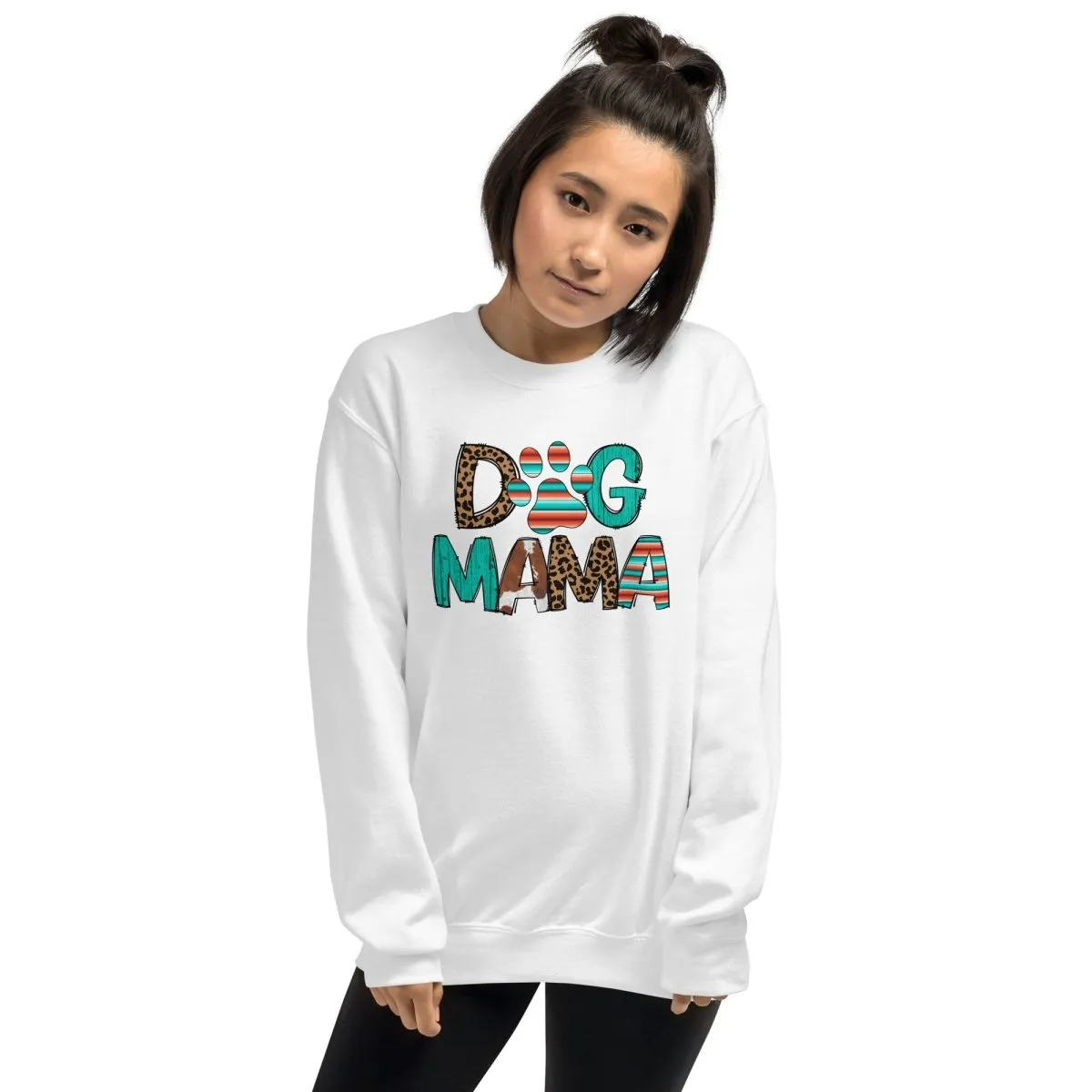 Dog Mama Leopard Print Sweatshirt