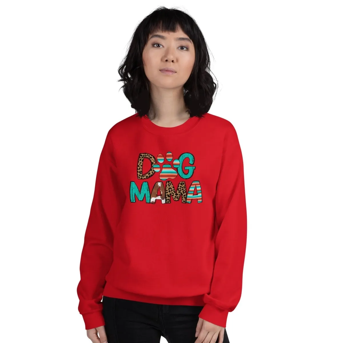 Dog Mama Leopard Print Sweatshirt