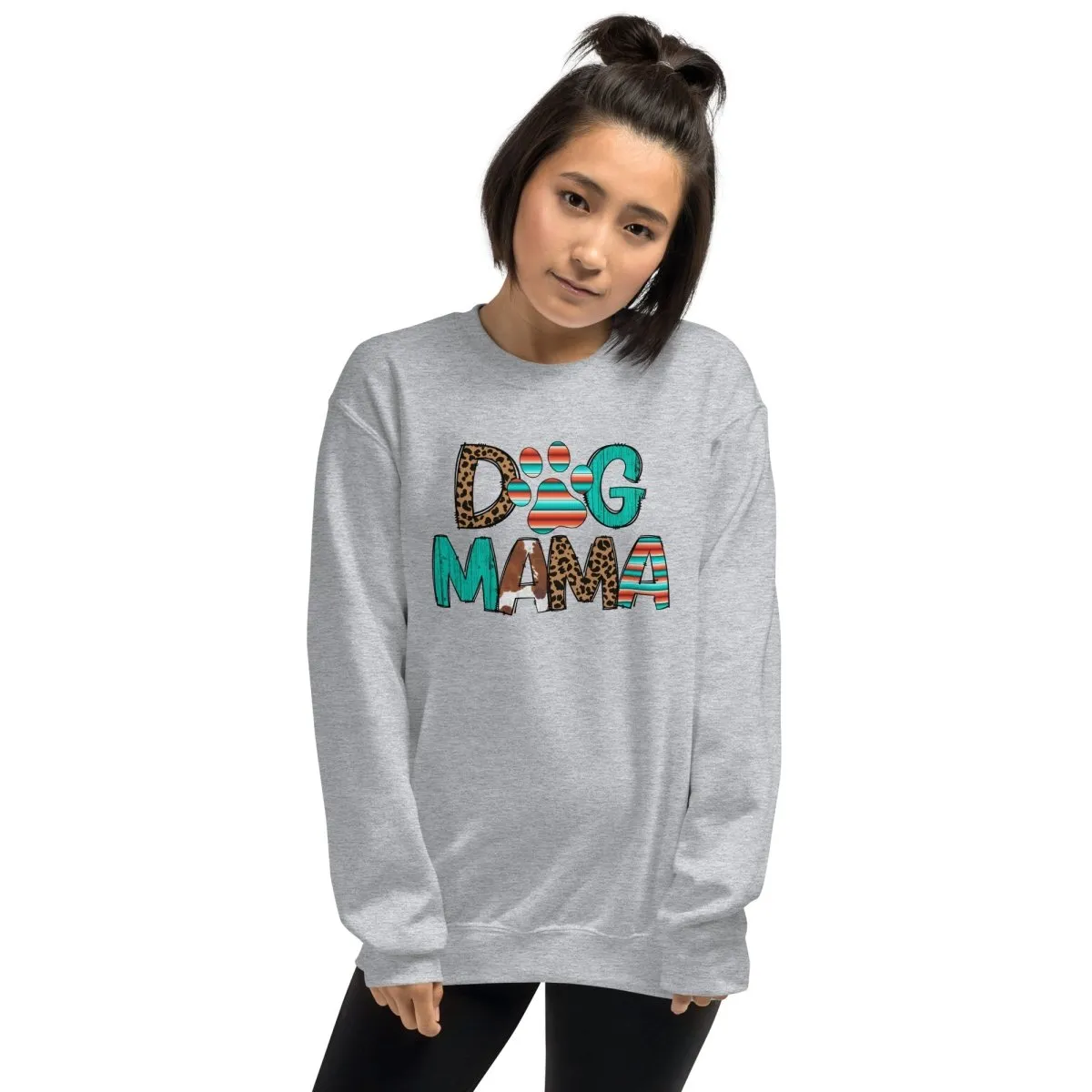 Dog Mama Leopard Print Sweatshirt