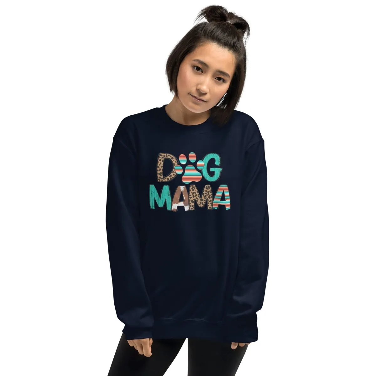Dog Mama Leopard Print Sweatshirt