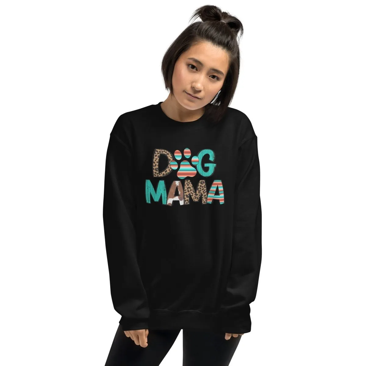Dog Mama Leopard Print Sweatshirt