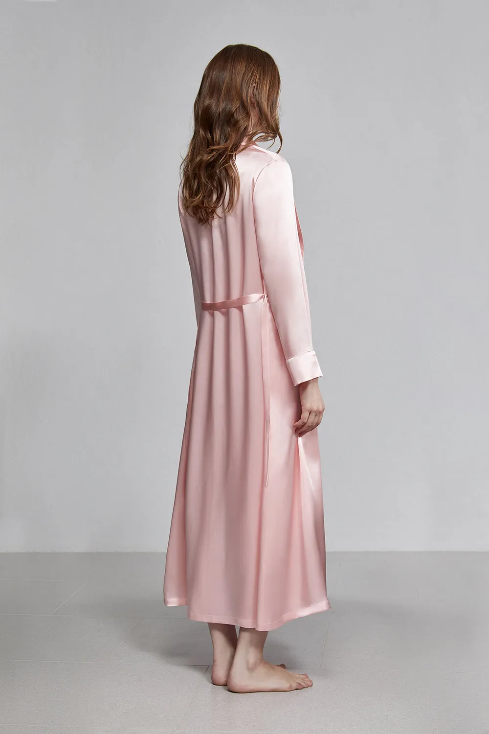 double breasted robe, rose